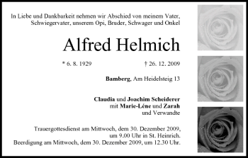 Anzeige von Alfred Helmich von MGO