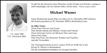 Anzeige von Michael Wasner von MGO