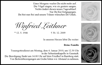 Anzeige von Winfried Leithner von MGO