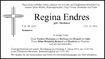 Anzeige von Regina Endres von MGO