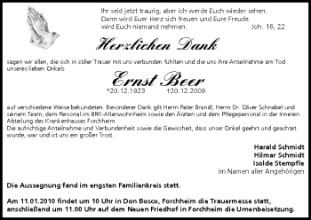 Anzeige von Ernst Beer von MGO