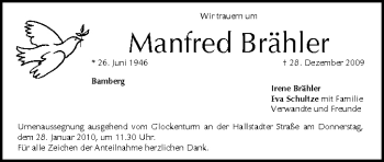Anzeige von Manfred Brähler von MGO