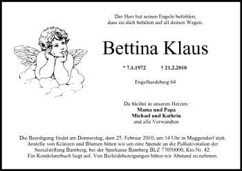 Anzeige von Bettina Klaus von MGO