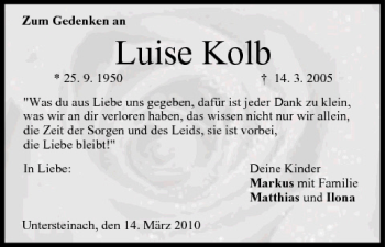 Anzeige von Luise Kolb von MGO