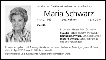 Anzeige von Maria Schwarz von MGO
