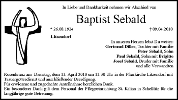 Anzeige von Baptist Sebald von MGO