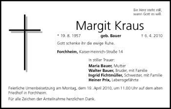 Anzeige von Margit Kraus von MGO