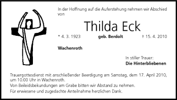 Anzeige von Thilda Eck von MGO