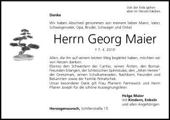 Anzeige von Georg Maier von MGO