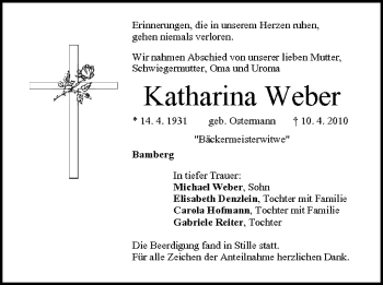 Anzeige von Katharina Weber von MGO