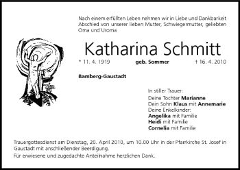 Anzeige von Katharina Schmitt von MGO