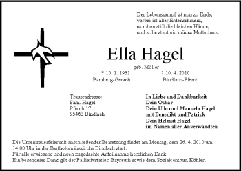 Anzeige von Ella Hagel von MGO