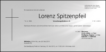 Anzeige von Lorenz Spitzenpfeil von MGO