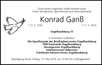 Anzeige von Konrad Ganß von MGO