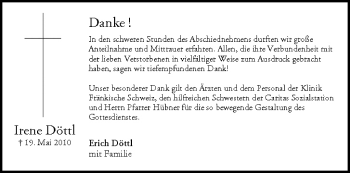 Anzeige von Irene Döttl von MGO