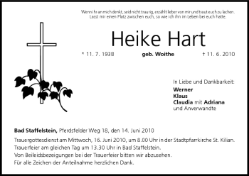 Anzeige von Heike Hart von MGO