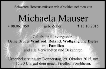 Anzeige von Michaela Mauser von MGO