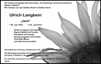 Anzeige von Ulrich Langbein von MGO