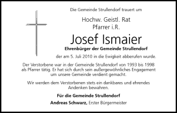 Anzeige von Josef lsmaier von MGO