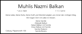 Anzeige von Muhlis Nazmi Balkan von MGO