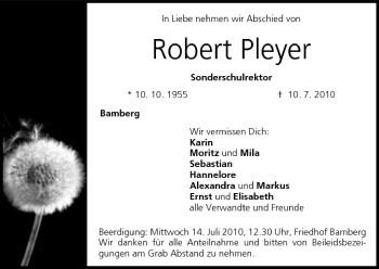 Anzeige von Robert Pleyer von MGO