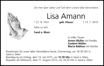 Anzeige von Lisa Amann von MGO