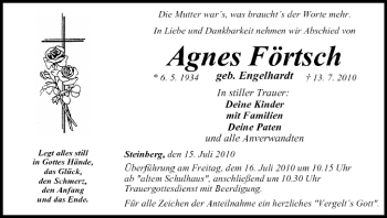 Anzeige von Agnes Förtsch von MGO