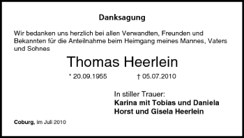 Anzeige von Thomas Heerlein von MGO