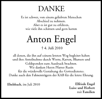 Anzeige von Anton Engel von MGO