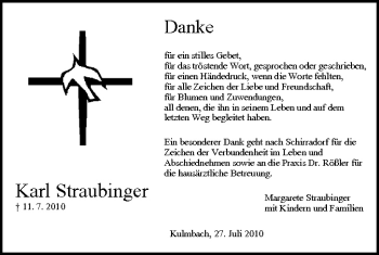 Anzeige von Karl Straubinger von MGO