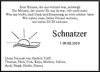 Anzeige von Schnatzer  von MGO