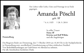 Anzeige von Amanda Pöschl von MGO