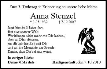 Anzeige von Anna Stenzel von MGO