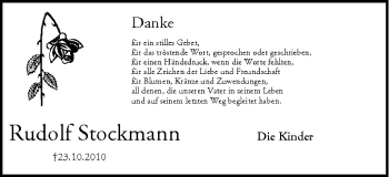 Anzeige von Rudolf Stockmann von MGO