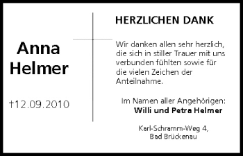 Anzeige von Anna Helmer von MGO