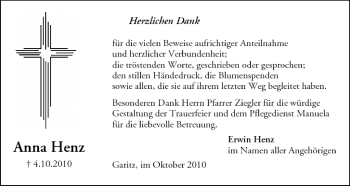 Anzeige von Anna Henz von MGO
