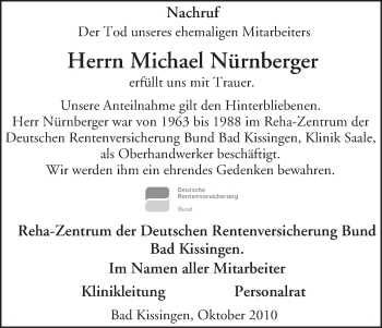 Anzeige von Michael Nürnberger von MGO