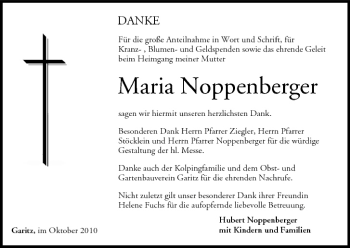 Anzeige von Maria Noppenberger von MGO