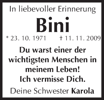 Anzeige von Bini  von MGO