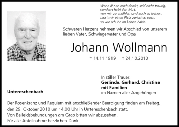 Anzeige von Johann Wollmann von MGO