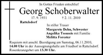 Anzeige von Georg Schoberwalter von MGO