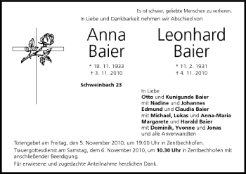 Anzeige von Anna Baier von MGO