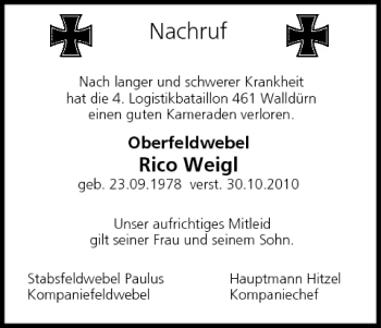 Anzeige von Rico Weigl von MGO