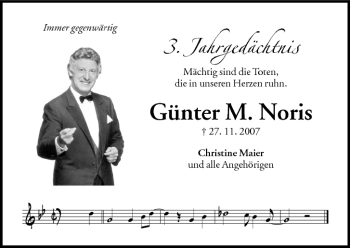 Anzeige von Günter M. Noris von MGO