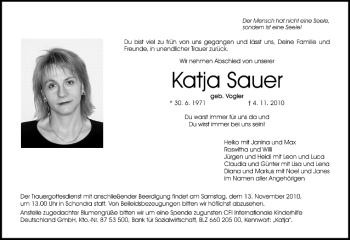 Anzeige von Katja Sauer von MGO