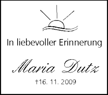 Anzeige von Maria Dutz von MGO