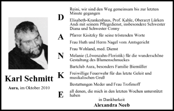 Anzeige von Karl Schmitt von MGO