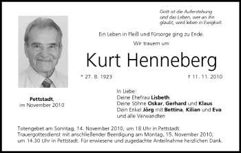 Anzeige von Kurt Henneberg von MGO