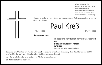 Anzeige von Paul Kreß von MGO