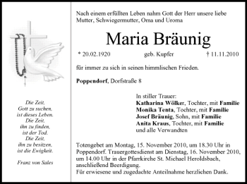 Anzeige von Maria Bräunig von MGO